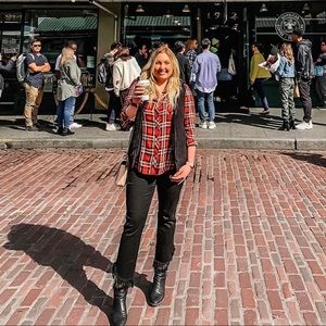 Straight Leg Black Fringed Jeans